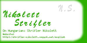 nikolett strifler business card